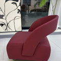 Single casual yo-yo sofa Nordic light luxury modern small apartment living room home special-shaped yo-yo stool shoe changing Oasis Select Angora red WL