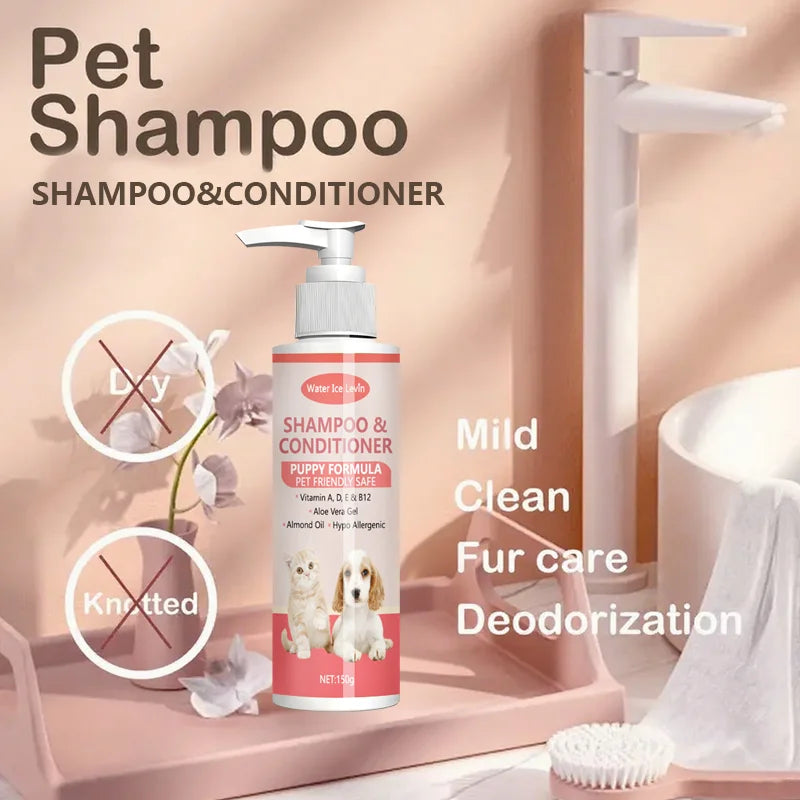 Gentle 2-in-1 Puppy Shampoo & Conditioner with Vitamins & Aloe - Hypoallergenic Formula for Soft, Shiny Coats & Moisturized Skin Oasis Select