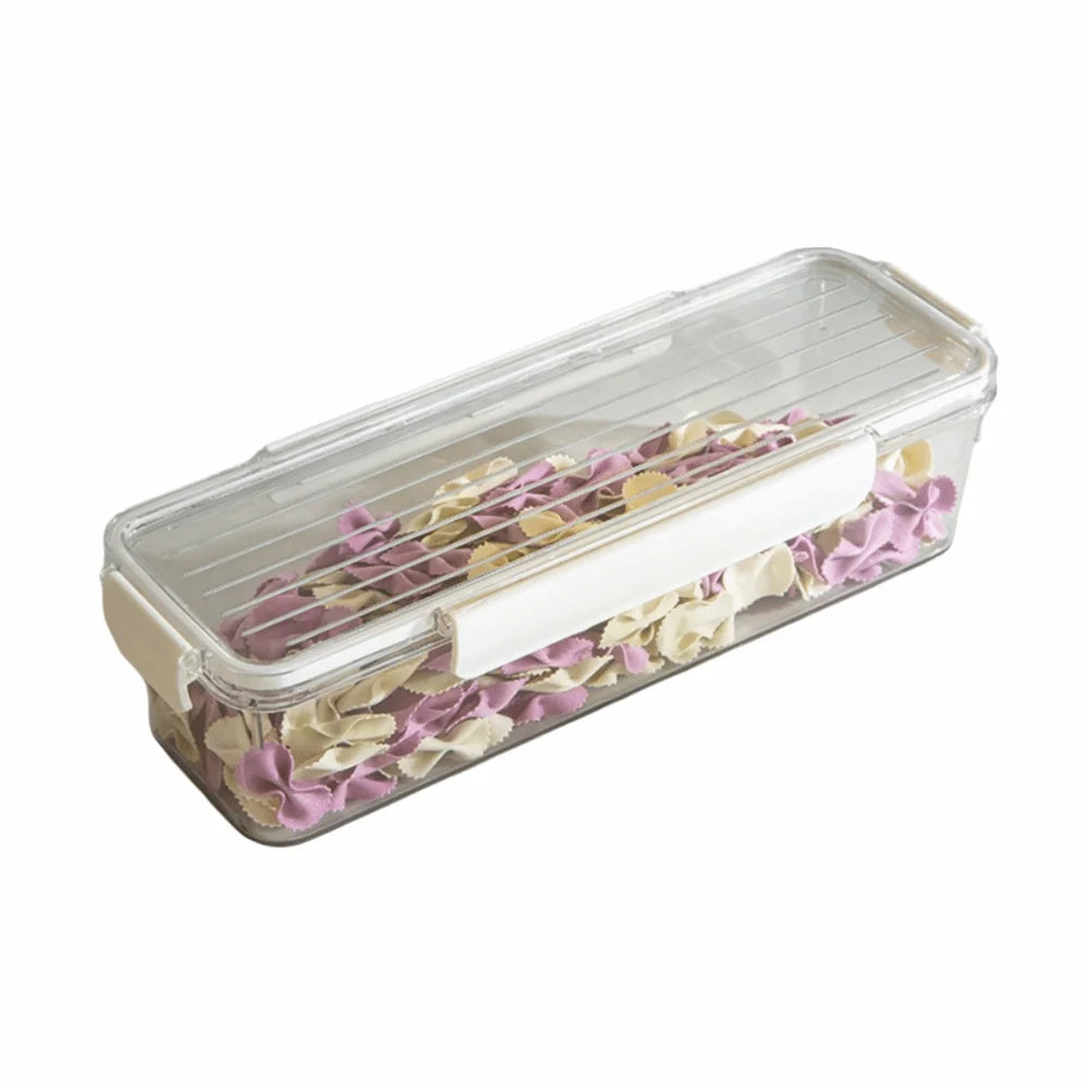Airtight Pasta Storage Container – Stackable Clear Plastic Box