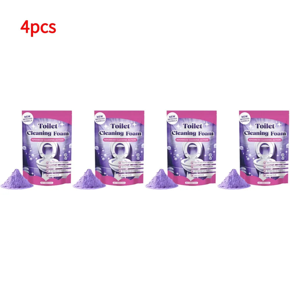 Toilet Bowl Cleaner Self Activating Miracles Powder Foam Deep Descaling Stain Remover Toilet Powder Household Toilet Cleaner Oasis Select 4pcs
