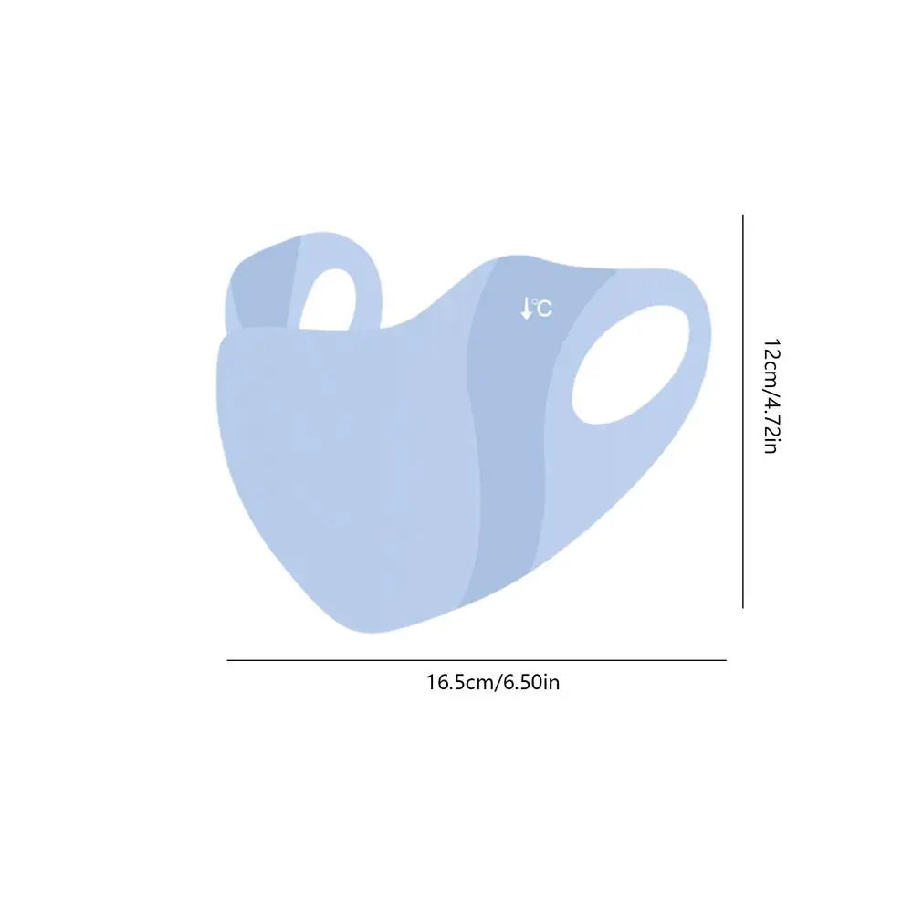 UV Protection Mask Women Cooling Ice Silk Breathable Thin Invisible Face Cover Sunscreen Anti-UV Fashionable Outdoor Face Cover Oasis Select Sky Blue