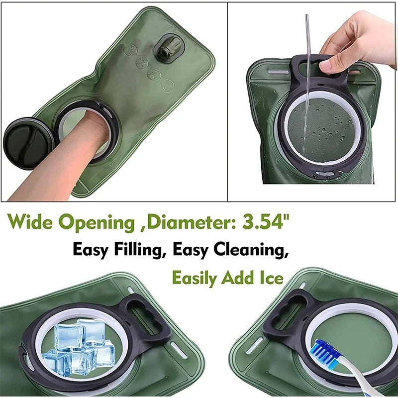Water Bladder Hydration Backpack 2L Large Capacity EVA Water Bags Reservoir For Running Cycling Hydration Water Storage Bag Oasis Select