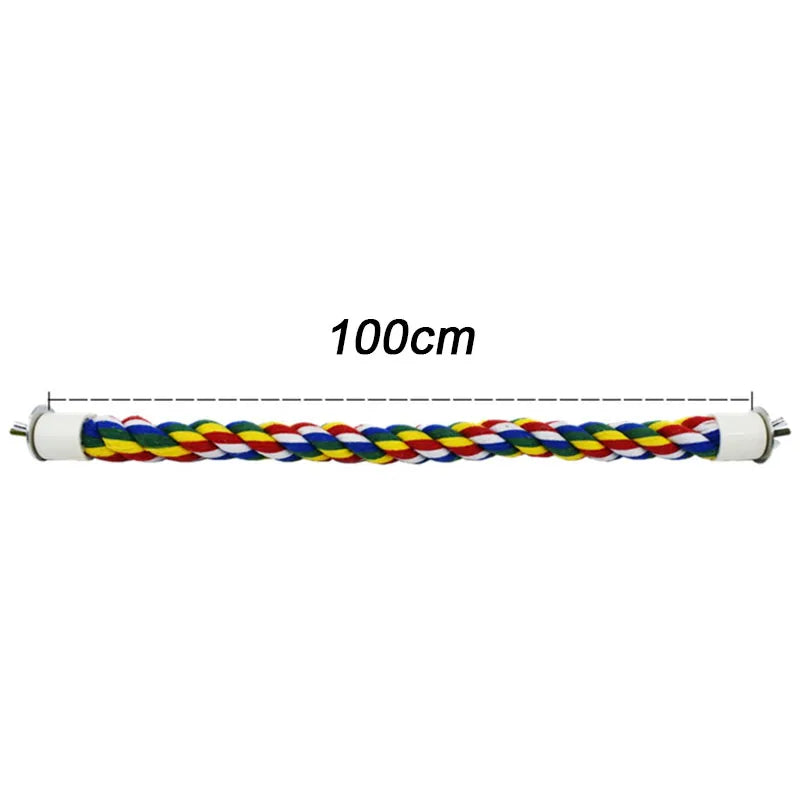 Pet Bird Standing Toys for Parrots Cockatiel Agapornis Parakeet Perch Bird Cages Accessories Bendable Swing Rope Perching Sticks Oasis Select 100cm 1pc