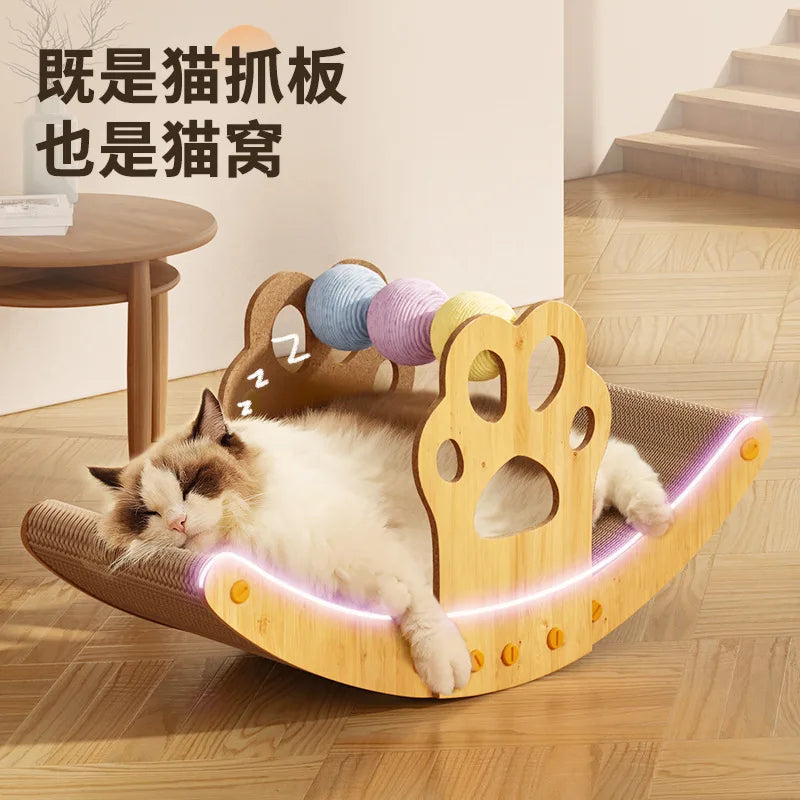 Pet Cat Scratching Board Boat Shaker Color Ball Grinding Claw Rest Cat Furniture Oasis Select