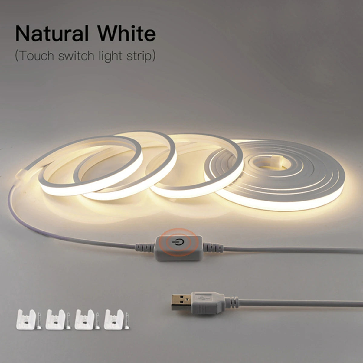 5V USB COB LED Neon Strip Lights 1-5M Waterproof Flexible Neon Tape for Bathroom Cabinet Home Decor Room TV Backlight Oasis Select