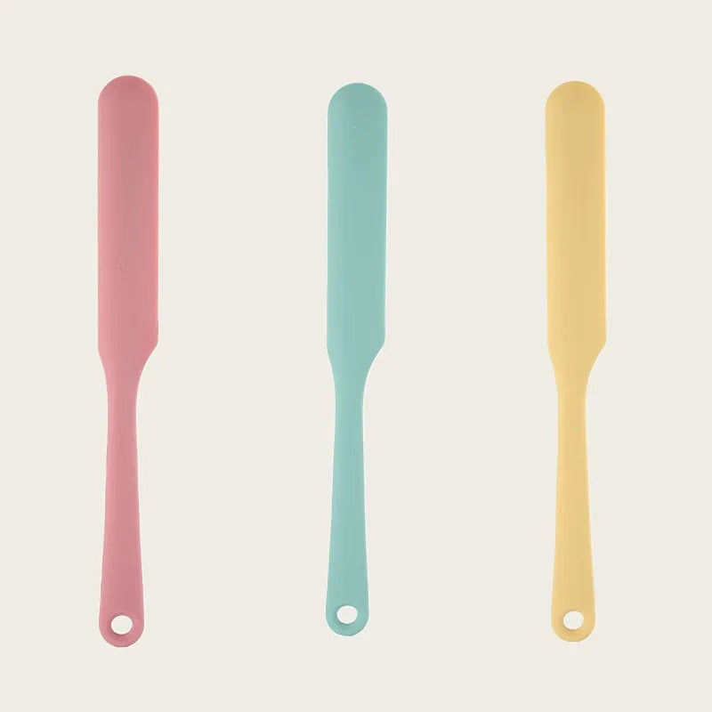 3pcs Silicone Spatulas Set, Non-Stick & Heat Resistant for Baking, Mixing Cream, Cake Batter, Macarons, Jam, Multiple Colors Oasis Select 3pcs