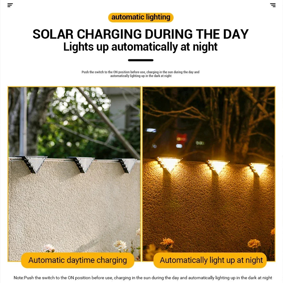 2PCS LED Outdoor Step Lights Courtyard Lenses High Brightness Atmosphere Decoration Step Lights Waterproof and Anti-theft Solar Oasis Select