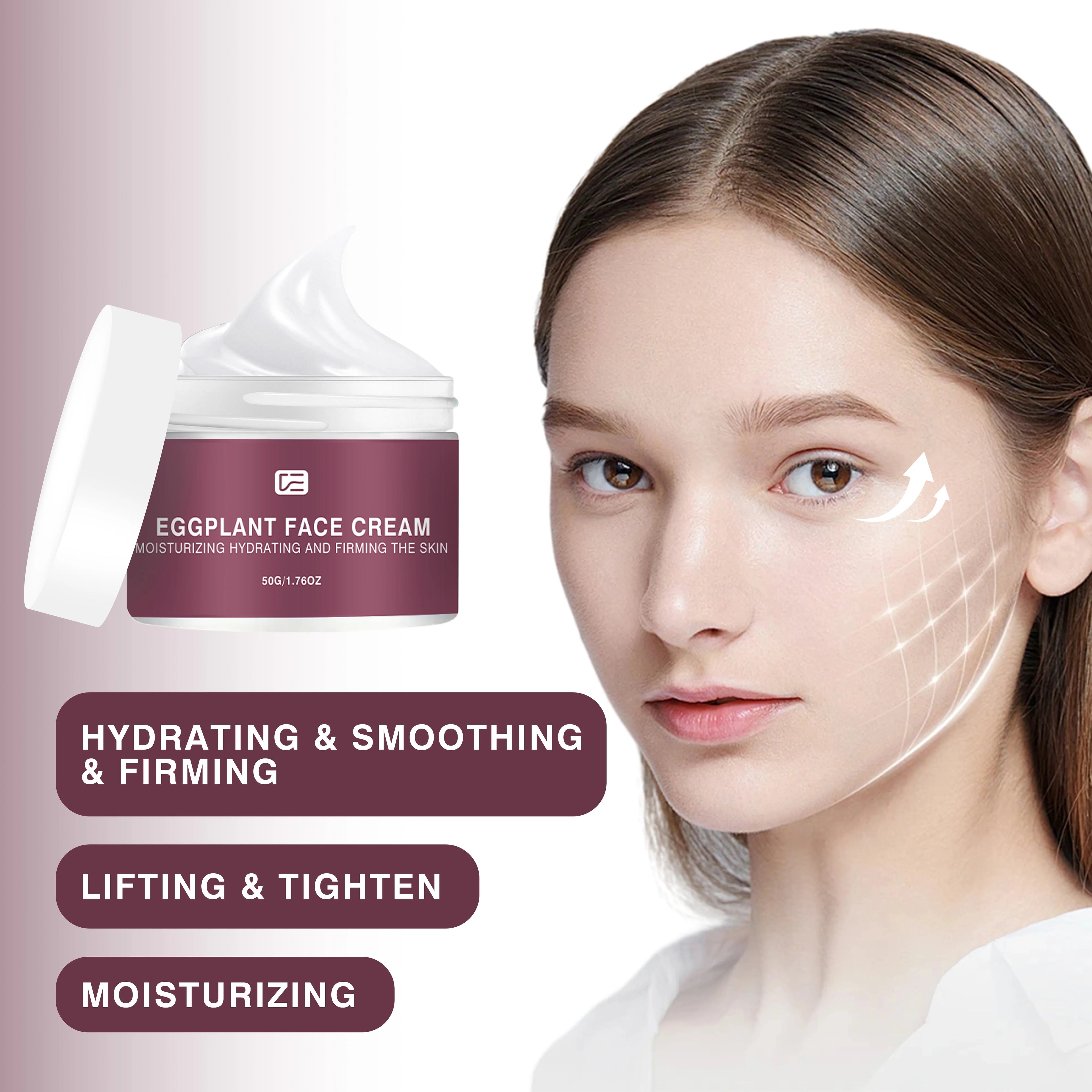 Veérenae Eggplant Face Cream – Oil-Free Pore-Minimizing Moisturizer