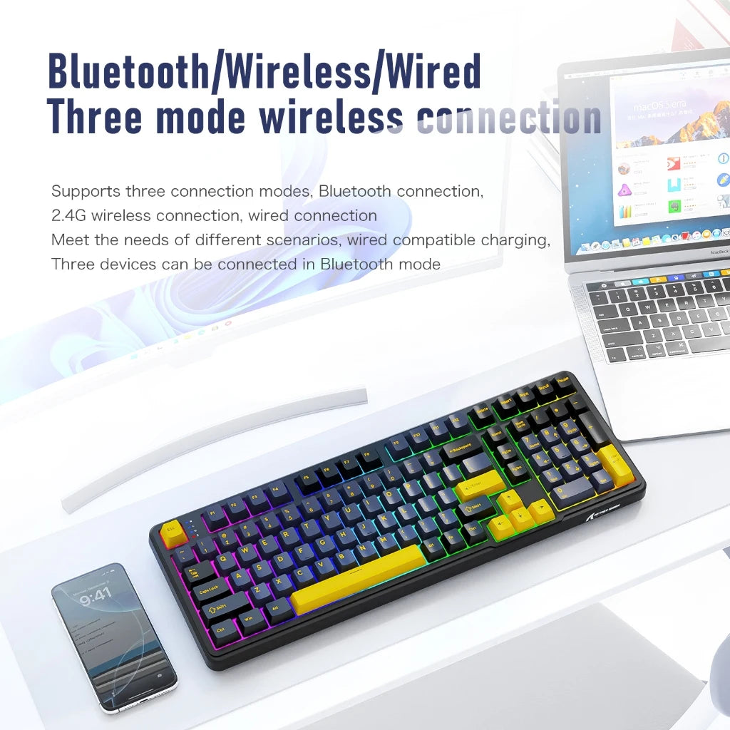 Attack Shark X98 Mechanical Keyboard 3-Mode Wireless (BT/2.4G/USB-C) Hot Swap 80% Layout | RGB Backlight | 4000mAh Gasket Mount Oasis Select