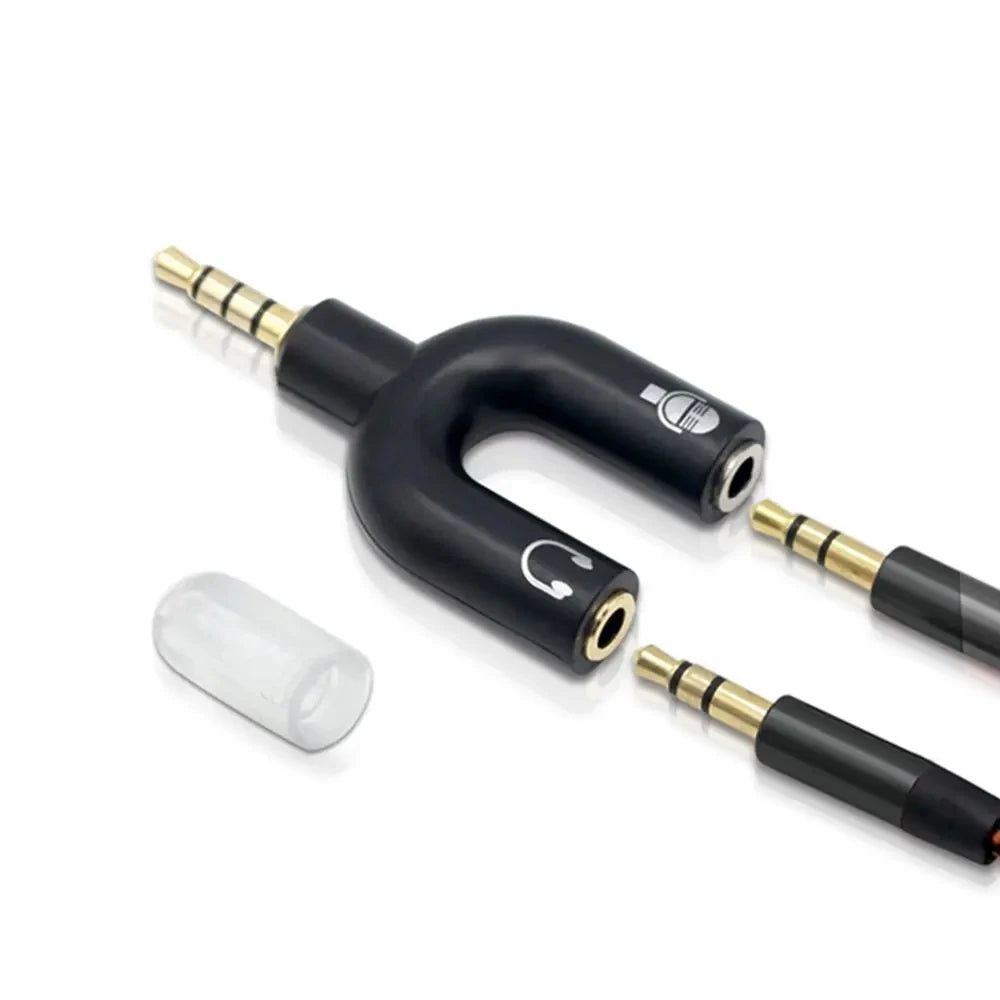3.5mm Headphone & Mic Splitter Adapter | 1 to 2 Audio Jack