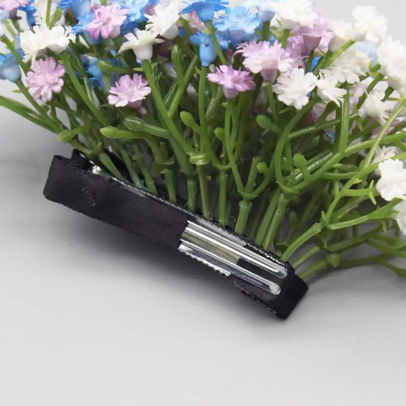 Baby's Breath Flower Hair Clip – Elegant Bridal Hairpin Floral Hair Clip Oasis Select A17