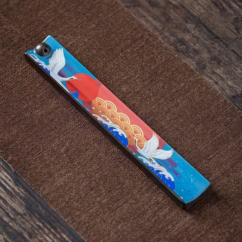 Ceramic Enamel Line Incense Burner Incense Insert Creative Tea Ceremony for Antique Lying Incense Burner Holder Oasis Select D
