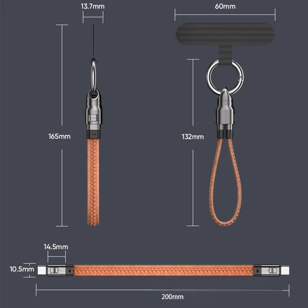 240W USB-C Keychain Charging Cable | PD Fast Charge Type-C