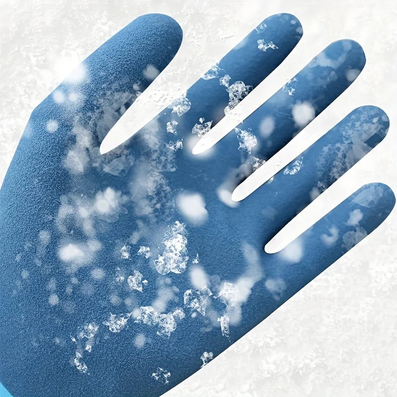 Winter Work Gloves 1 Pairs with PU Palm Coating and Nitrile Safety Protective Glove Professional Thickened Warm for Cold Weather Oasis Select