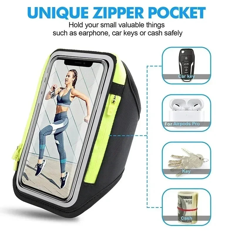 Outdoor Fitness Running Arm Bag Mobile Phone Bag Card Headphone Storage for IPhone 14 Pro Max Samsung Xiaomi Running Accessories Oasis Select