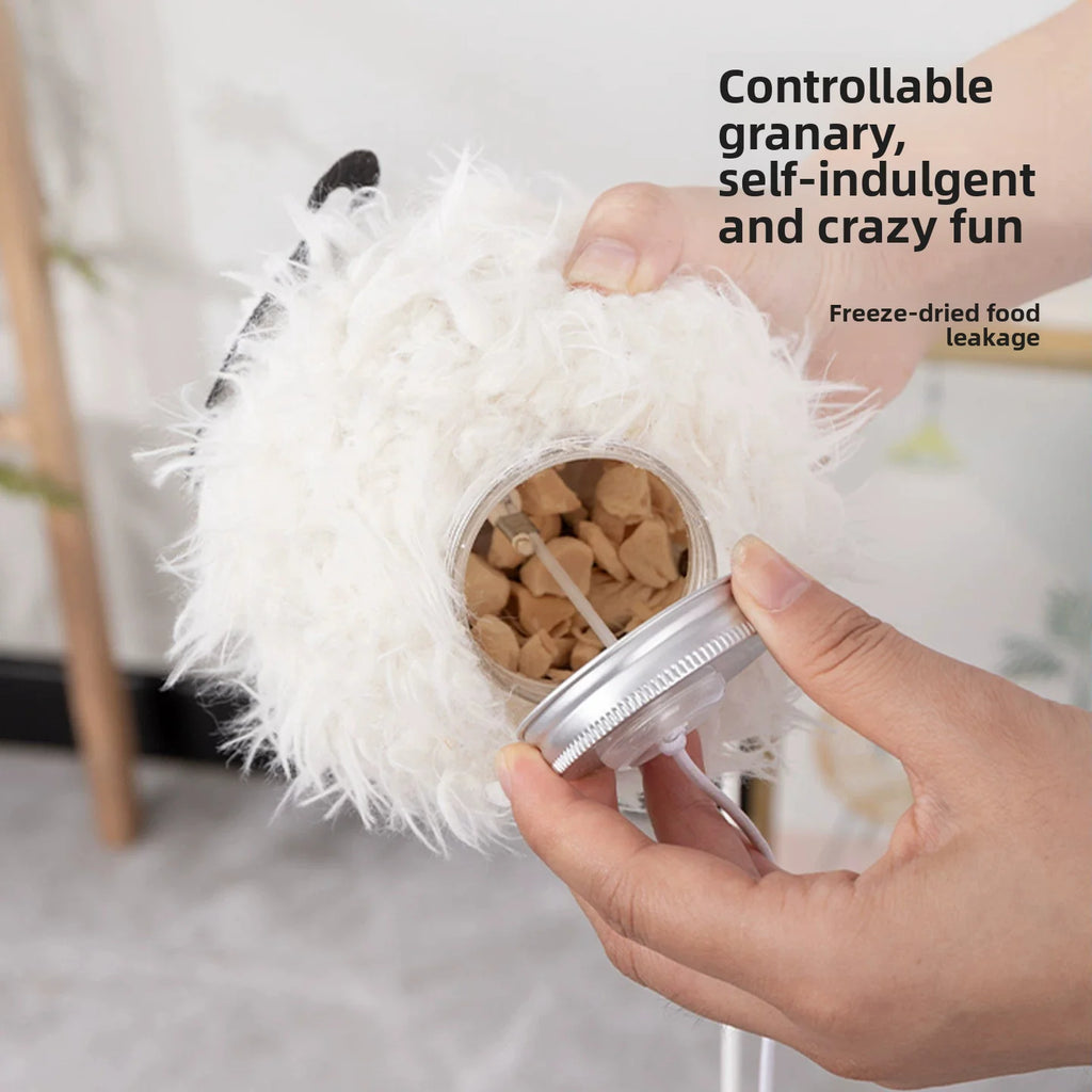 Puzzle cat toy, a fun and relaxing tool, swings on a swing, hangs on a door, feathers play with a cat stick, and is a freeze-dri Oasis Select