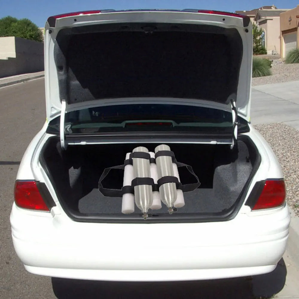 Scuba Diving Tank Rack Holder Keeper for Car Trunk Dive Gear Cylinder 2 Tanks UVA Flex Foam Collapsible Tank Anti-bump Rack Oasis Select