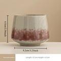 1pcs Coarse Ceramic Espresso Cup Creative Ceramic Water Cup Kiln Transformed Mug Light Luxury Retro High Aesthetic Value Oasis Select Gray purple gradient <200ml