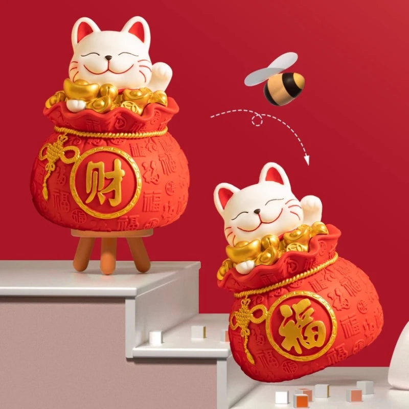 1Pcs Lucky Cat Money Box Cute Safe Kids Birthday Gifts for Boys Girls Savings Coins Banking Home Decor New Year Oasis Select