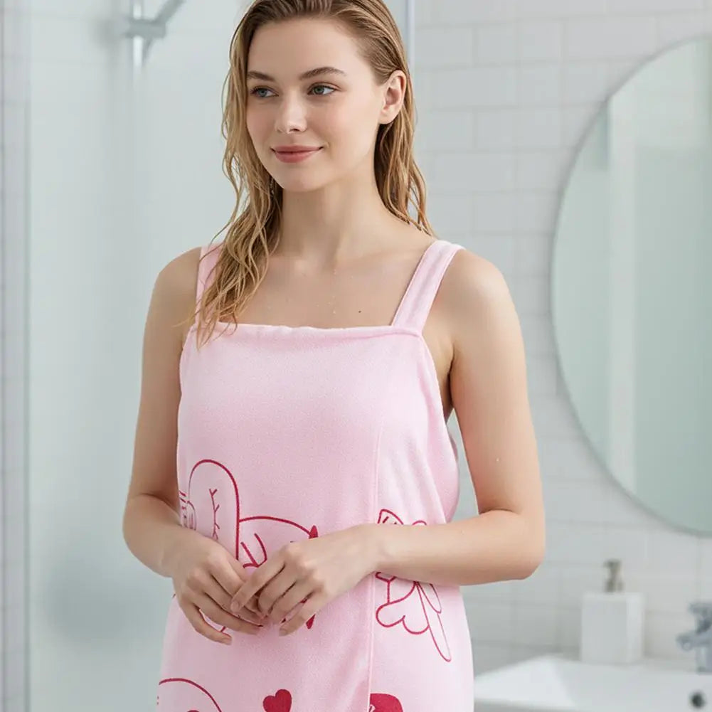 Quick Dry Home Textile Towel Robes Bath Wearable Towel Dress Women Lady Fast Drying Beach Spa Dress Nightwear Oasis Select