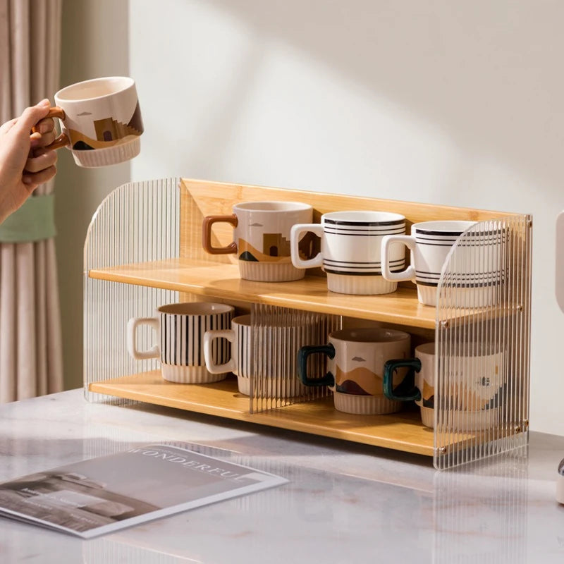 Light luxury cup holder, dining table, water cup rack, coffee cup storage, water bar, desktop mug, tea cup rack. Oasis Select