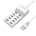 USB Charger Dock USB Charging Station Smart USB Charger Desktop USB Rapid Charger For Multiple Devices US Plug Oasis Select White US Plug NONE