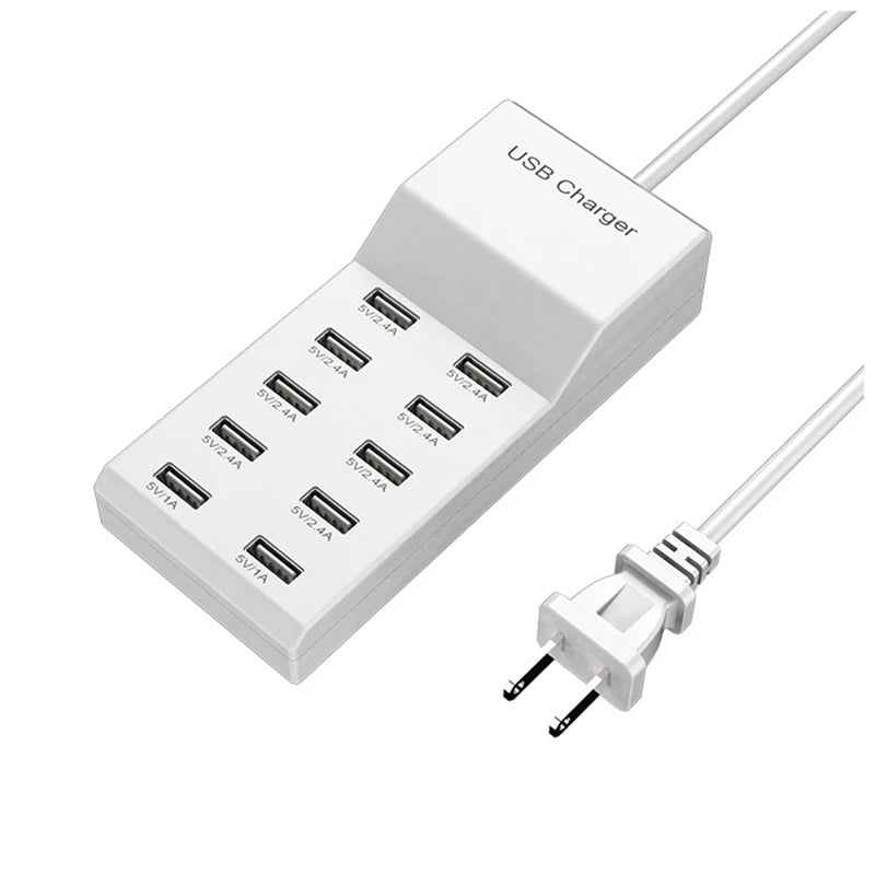 USB Charger Dock USB Charging Station Smart USB Charger Desktop USB Rapid Charger For Multiple Devices US Plug Oasis Select White US Plug NONE