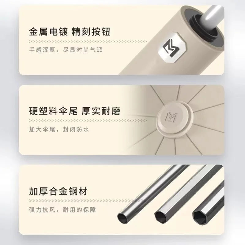 Fully automatic enlarged umbrella reinforced windproof rainstorm reverse folding car mounted business double sunny umbrella Oasis Select