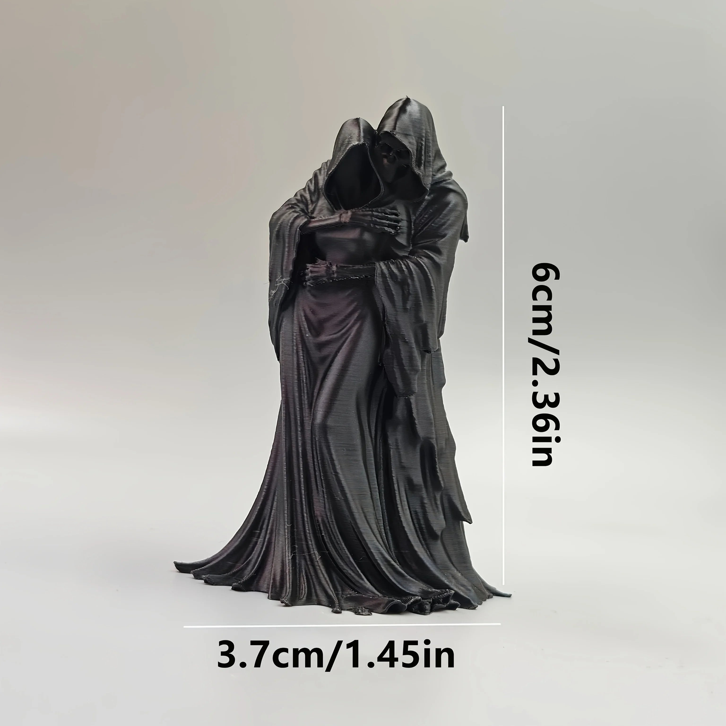 Gothic Grim Reaper & Skull Sculpture 3D Printed Dark Style Figurine Creative Ornament Desktop Bookshelf Halloween & Home Decor Oasis Select 6cm