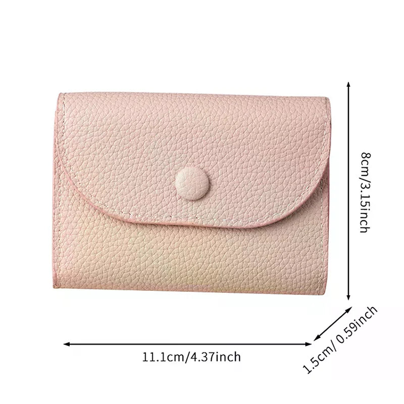 Women Wallets PU Leather Female Purse Mini Hasp Solid Multi-Cards Holder Coin Short Wallets Slim Small Wallet Zipper Hasp Oasis Select