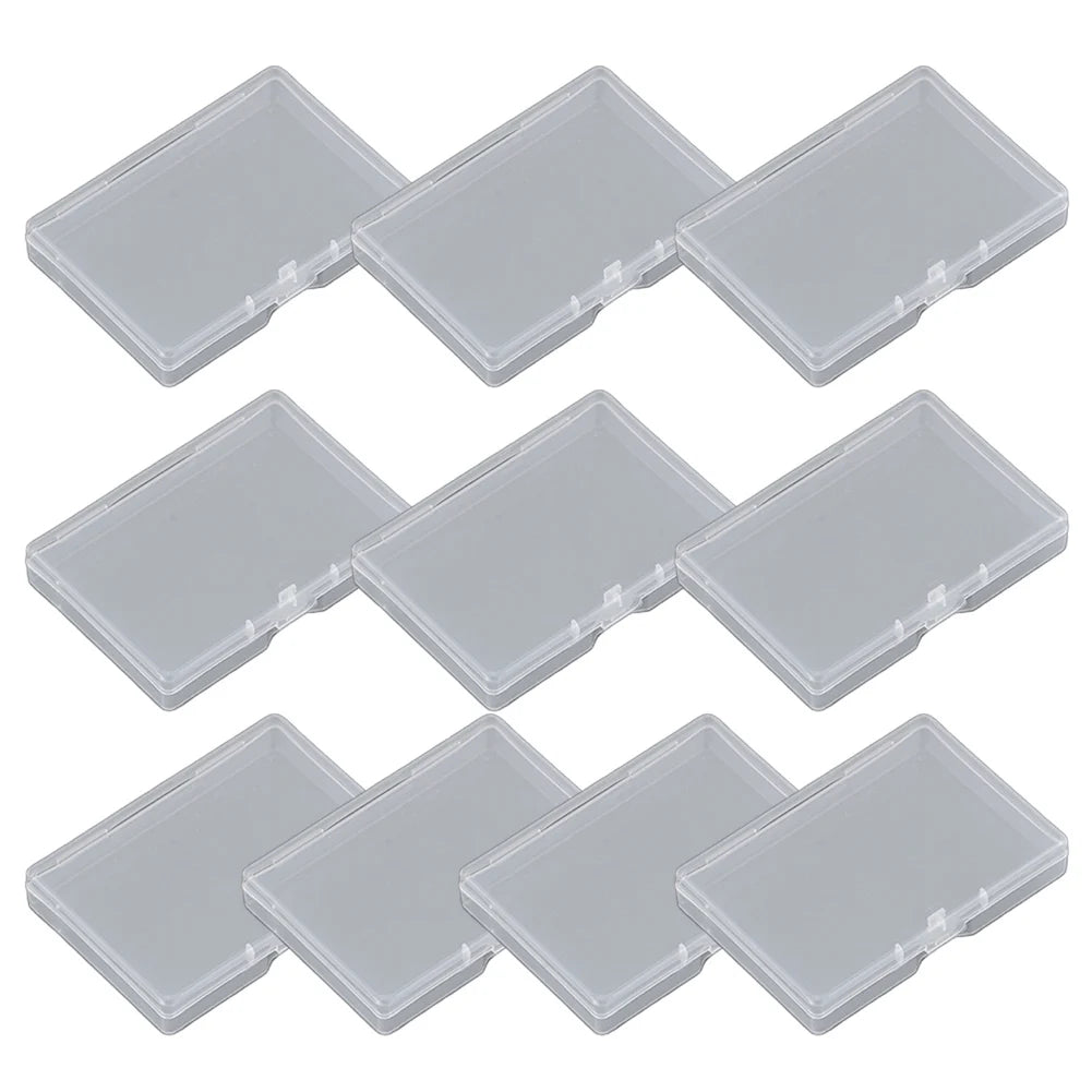 10Pack PP Plastic Rectangular Flat Box Transparent Design Storage Box Convenient To Locate And Retrieve Items Oasis Select