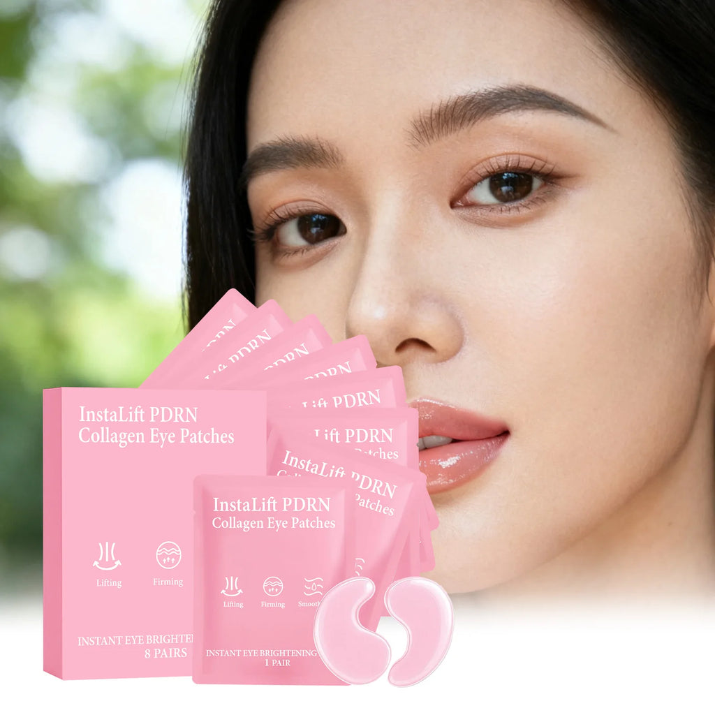 Instalift PDRN Collagen Eye Patches Anti Dark Circles Eye Bags Anti Wrinkles Hydrogel Under Eye Mask with Niacinamide & Caffeine Oasis Select