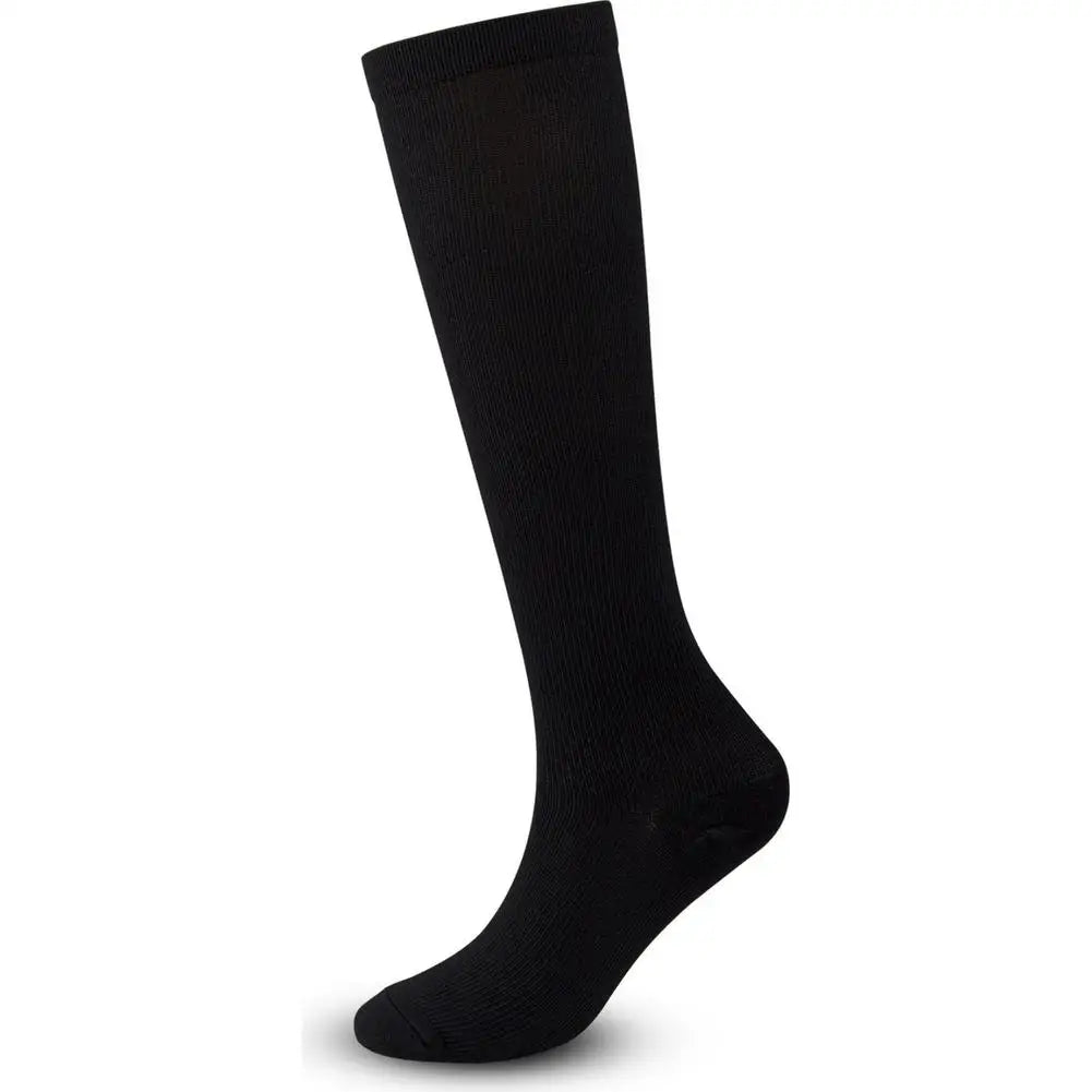 Compression Stockings for Women Men, Closed Toe Graduated Compression Hoses, Long Compression Socks for Athletic Running Cycling Oasis Select black-S