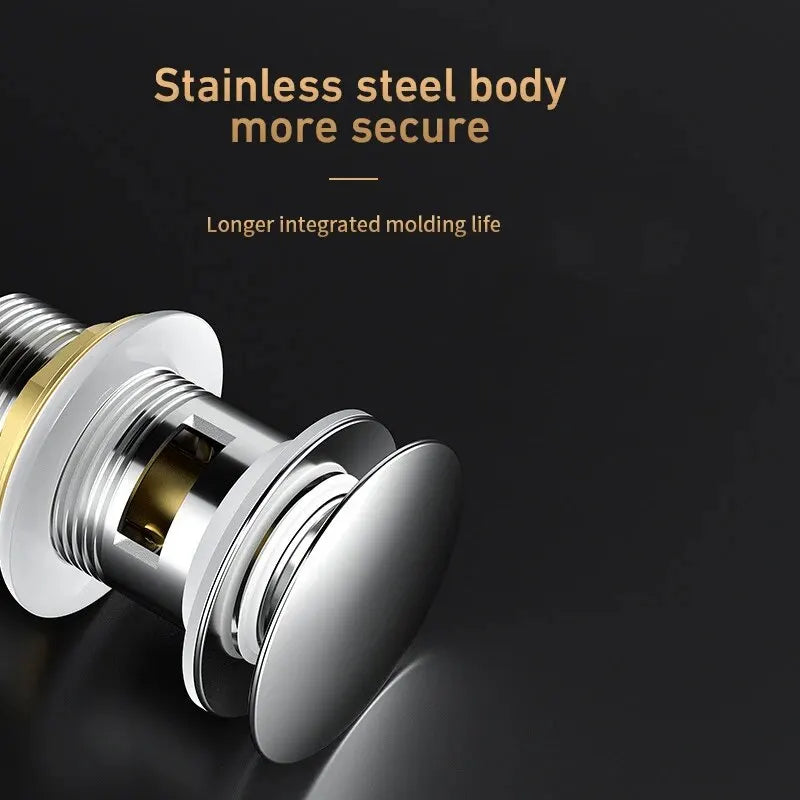 Gunmetal Pop Up Drain Basin Sink Stainless Steel Drain With Overflow Kitchen Bath Drain Stopper Without Overflow Basin Waste Oasis Select
