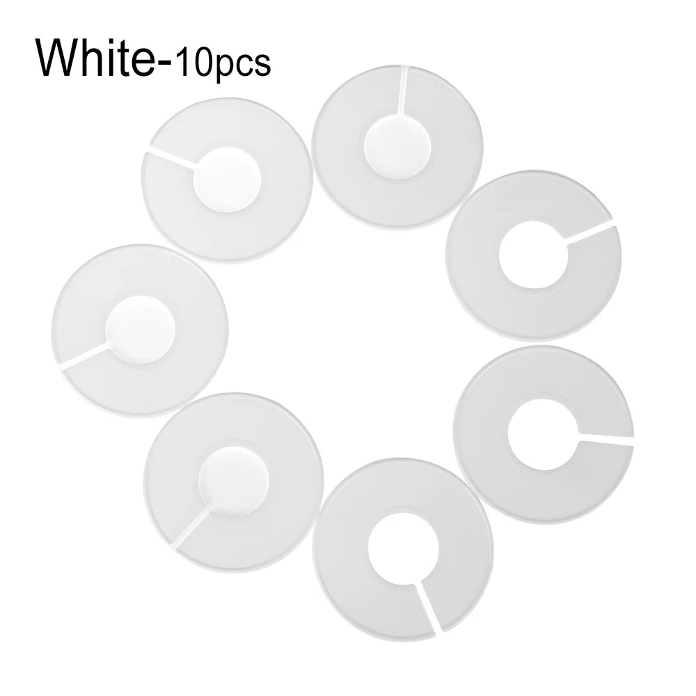 5/10PCS Round Hangers Closet Dividers DIY Clothing Size Dividers for Clothes Stores or Home White Blank Dividers Oasis Select white-10PCS