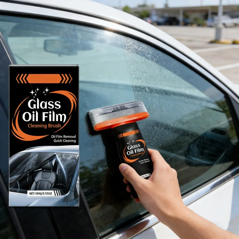Car Glass Oil Film Cleaning Brush – Windshield Cleaner
