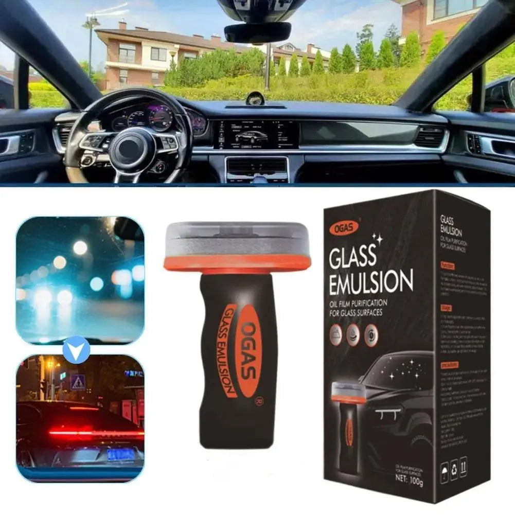 Glass Emulsion Oil Film Purification For Glass Surfaces Cleaning Brush Foam Windshield Watermark Remover Anti-Fog Coating Tool Oasis Select
