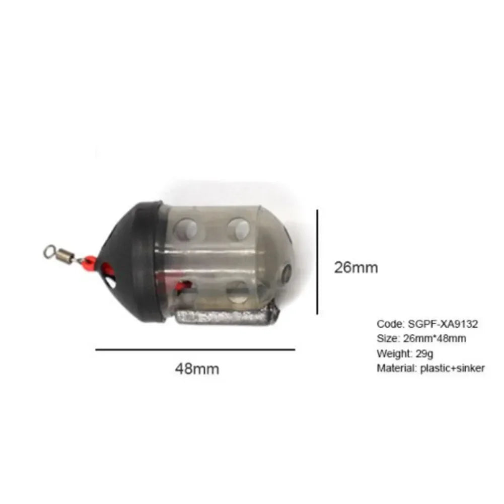 1/10PCS Cap Swim Feeders For Maggot Groundbait Fishing Accessories Outdoor Carp Fishing Tackle Tool Catfish Feeder Basket Oasis Select