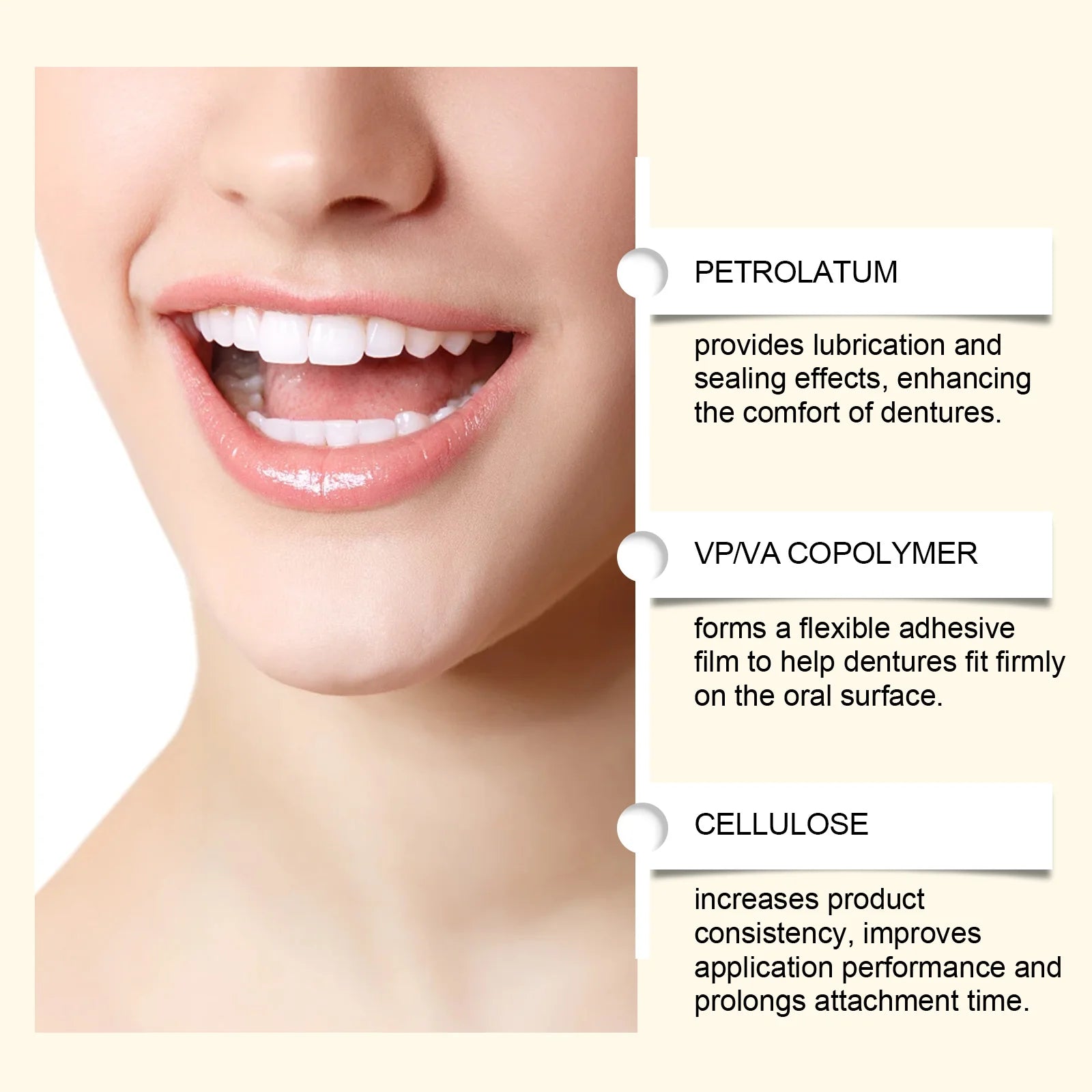 Thermoplastic Comfort Denture Adhesives Glue Teeth Care Denture Silicone Reline Kit Adhesive Cushion Friction Fixed Dentures Oasis Select