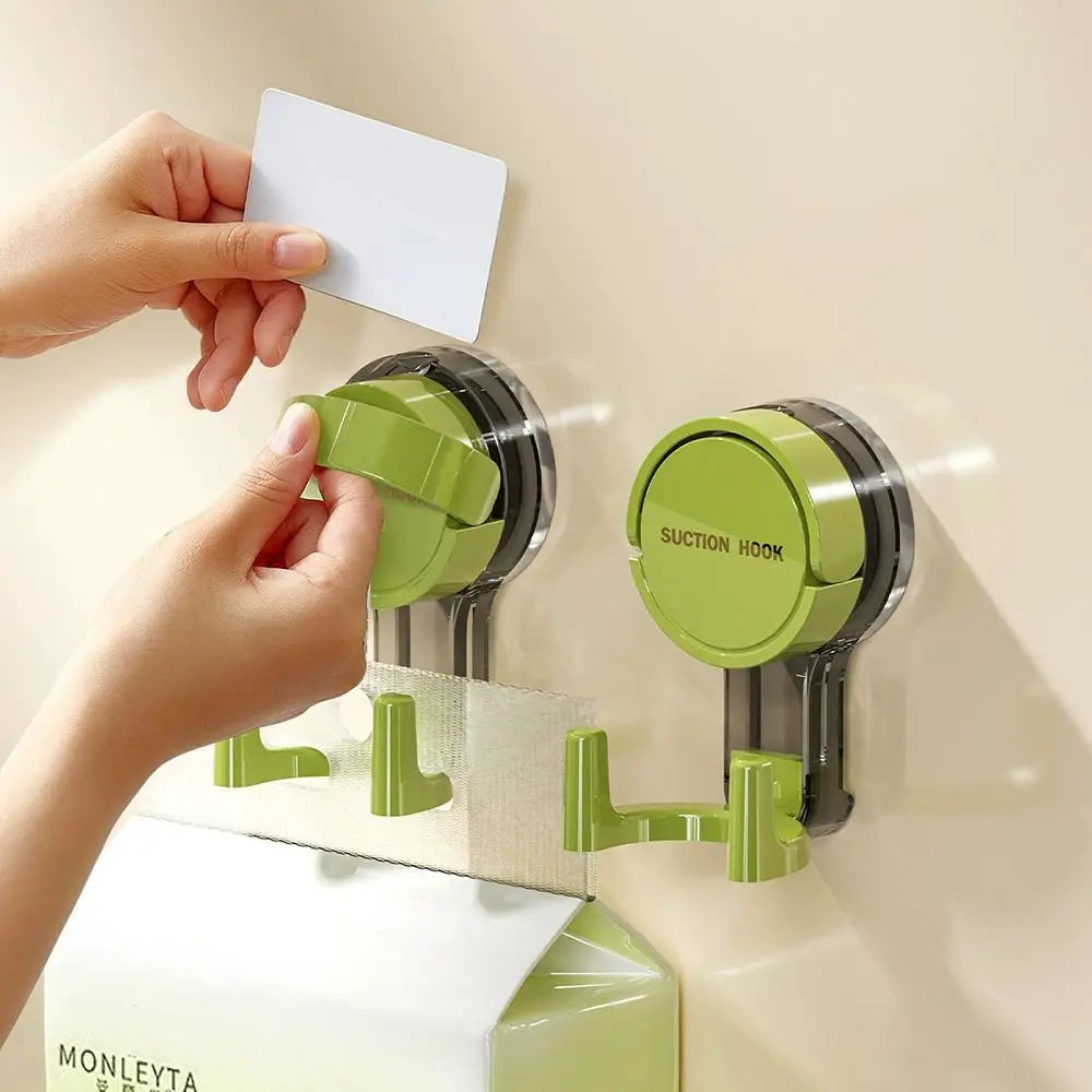 Self-adhesive Suction Cup Double Head Hooks Removable Wall Mounted Keys Clothes Hooks Multifunctional No-Drilling Oasis Select