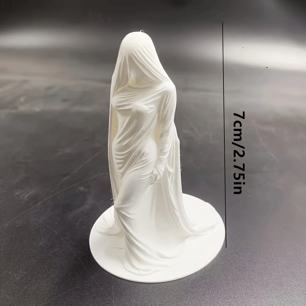 3D Printed Veiled Lady Sculpture Gothic Abstract Goddess Figurine Dark Academia Witch Decor Bedroom Living Room Home Decoration Oasis Select