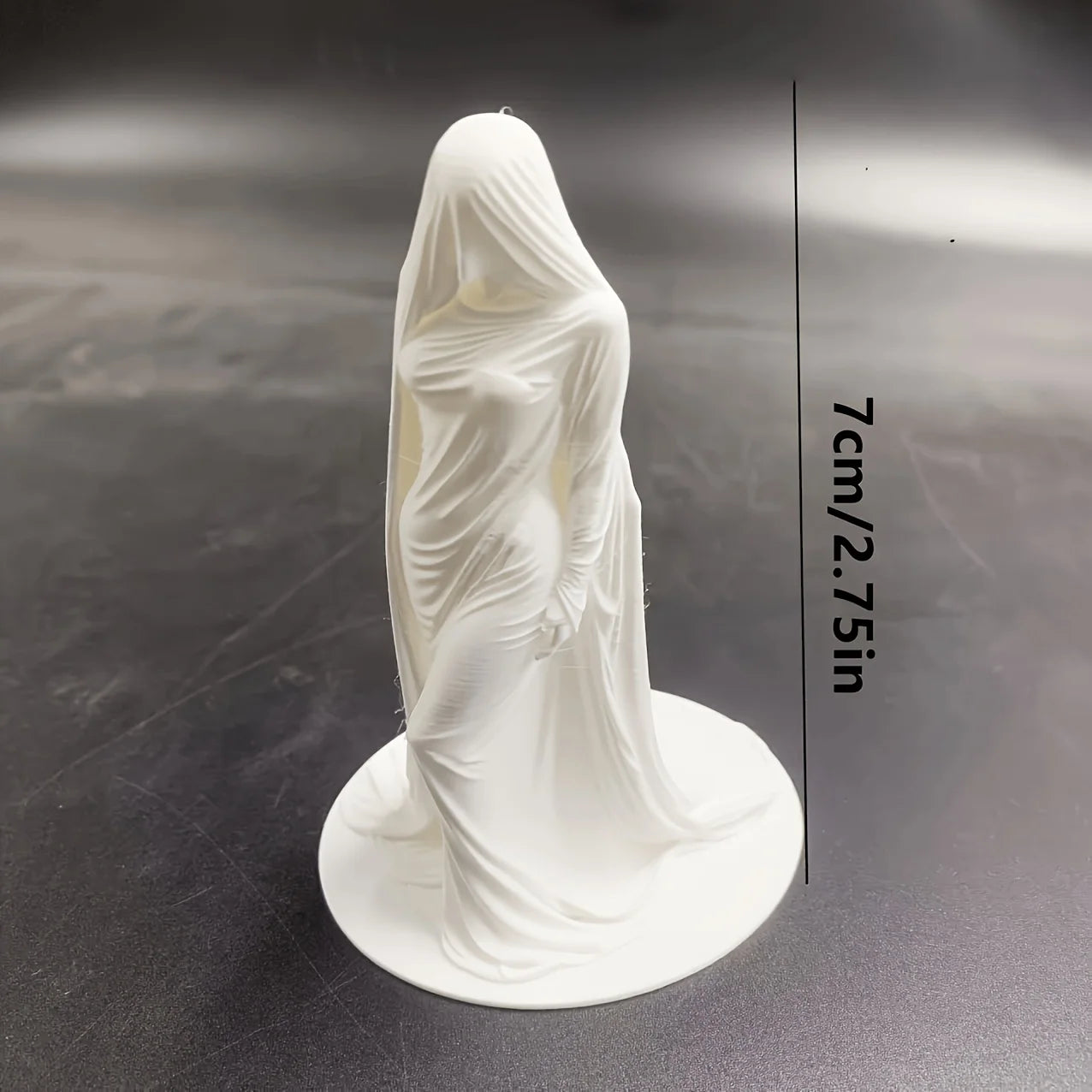3D Printed Veiled Lady Sculpture Gothic Abstract Goddess Figurine Dark Academia Witch Decor Bedroom Living Room Home Decoration Oasis Select