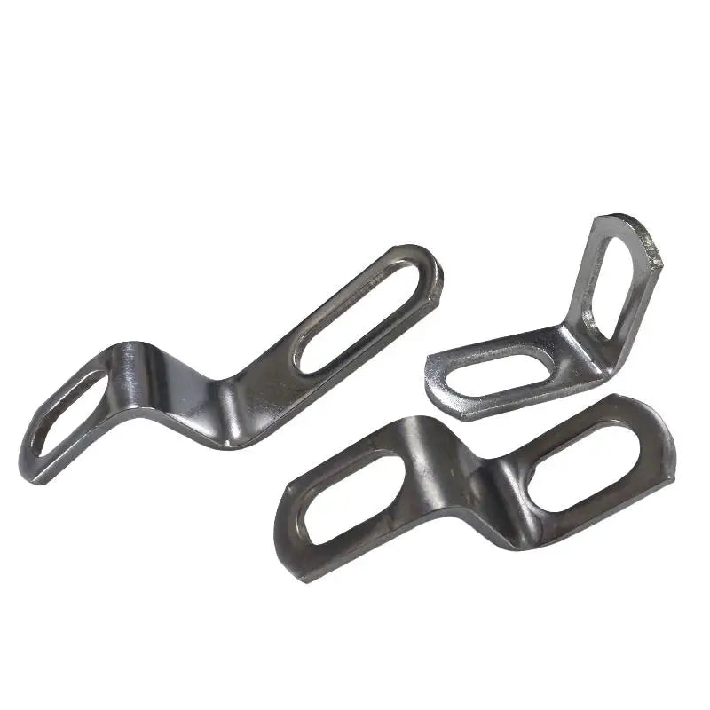 Motorcycle Fixed Brackets and Exhaust Clamps; 1 to 3-Piece Stainless Steel, Z or L Shaped Oasis Select ABC