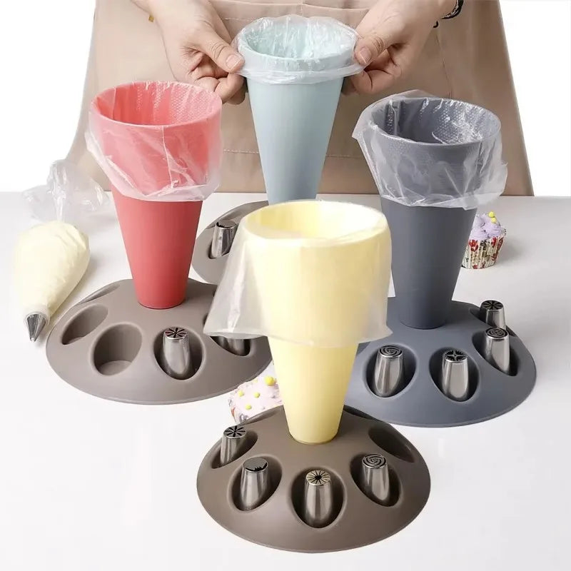 Cream Tool Piping Bag Rack Storage Auxiliary Decorating Mouth Storage Stand Cream Practice Pastry Baking Tools Oasis Select