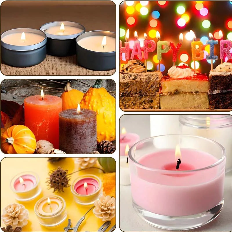 Cotton Candle Wick Roll, 100Pcs Metal Sustainers 3Sheet Candle-Wick Stickers 5Pcs Wooden Candle-Wick Centering,Candle Making Kit Oasis Select