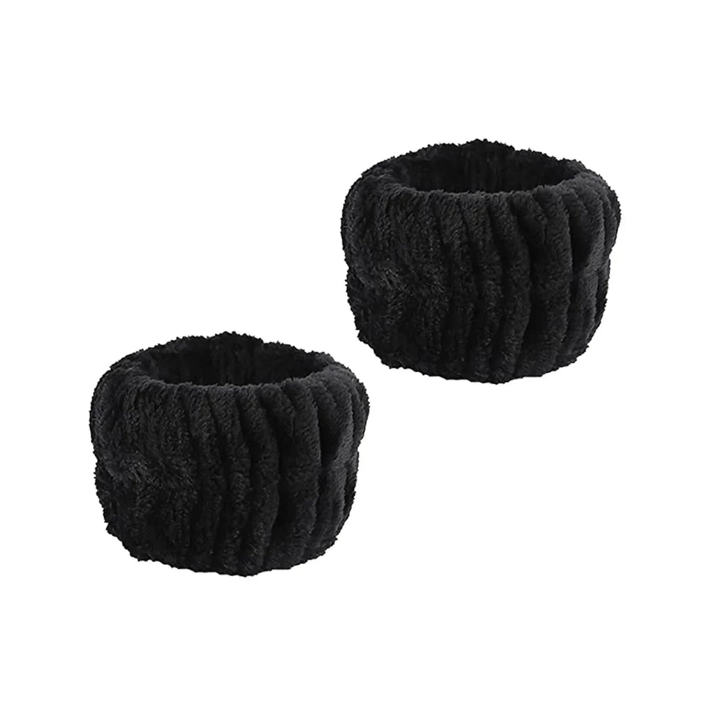 1/2/3PCS Face Wash Wristbands Headband Makeup Hair Care Headband Wash Headband For Washing Your Face Hair Bands For Women Oasis Select Black 2Pcs