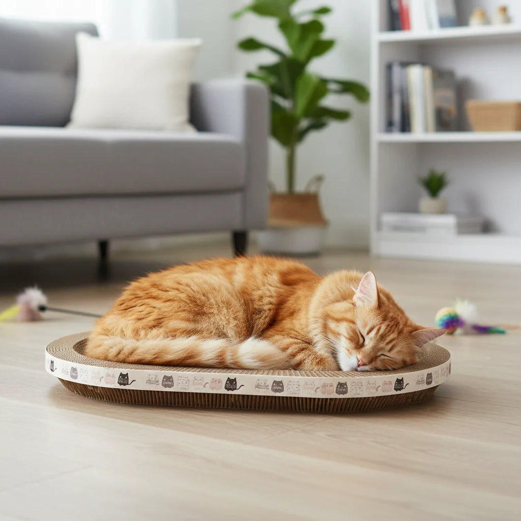 Corrugated Cat Scratcher Cat Scrapers Cat Scratching Board Corrugated Cardboard Grinding Nails Interactive Protecting Furniture Oasis Select