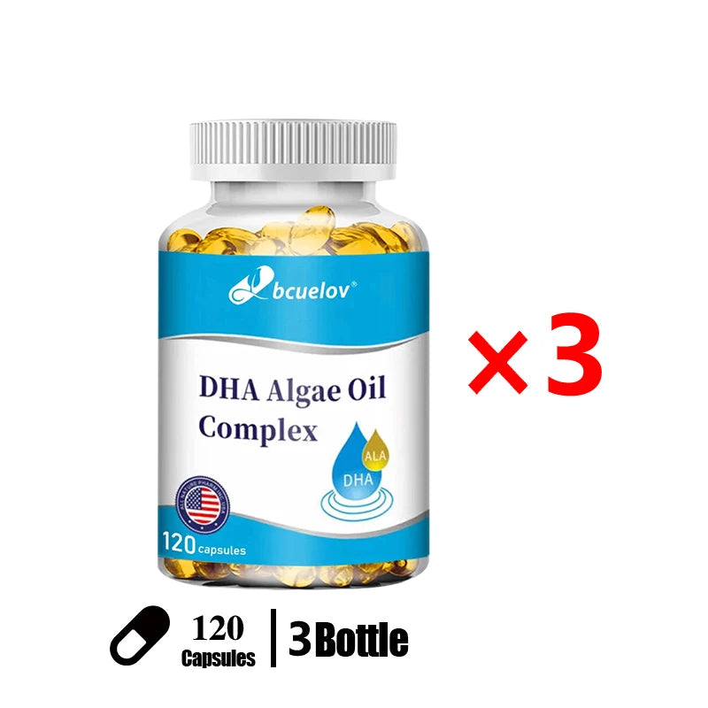 Algae Oil Omega-3 DHA & EPA Capsules | Vegan Brain & Eye Support