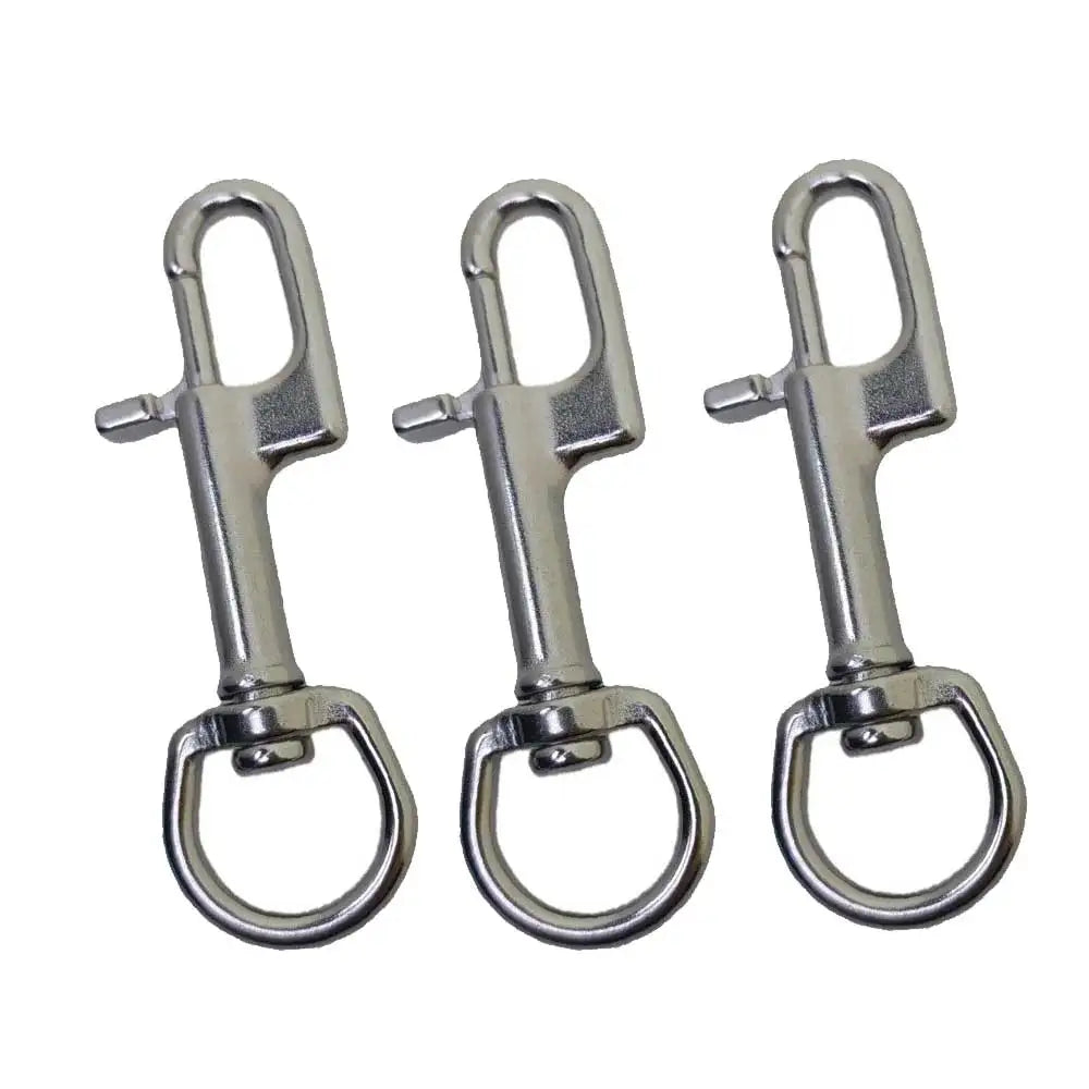 1/3/5pcs 92mm Heavy Duty Marine-Grade 316 Stainless Steel Swivel Eye Bolt Snap for Marine Boat Scuba Diving Safety Snap Hook Oasis Select 3pcs