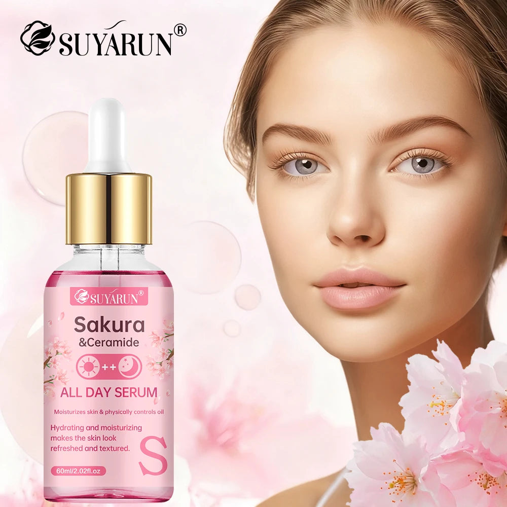 SUYARUN Sakura & Ceramide Serum – Anti-Aging Hydrating Facial Face Serum Oasis Select